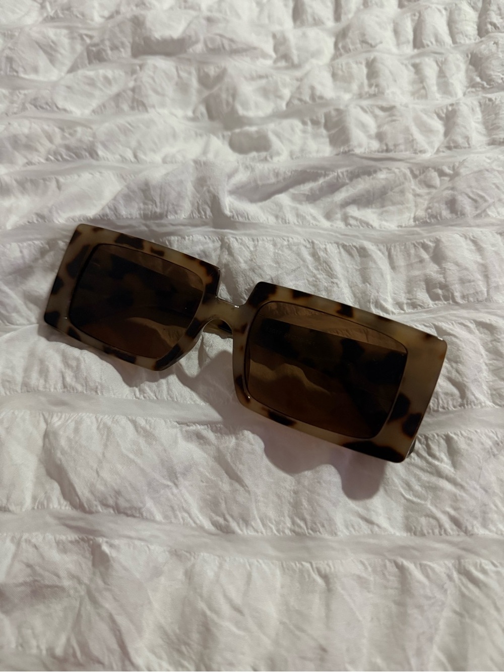 Tortoiseshell Square Frame Sunglasses - Brown